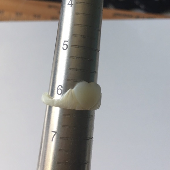 3 Rings Vintage Carved Abalone Shell Bundle Gift - Picture 6 of 8